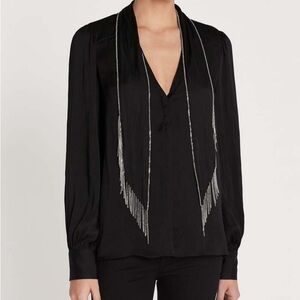 Paige black Selene Blouse size large